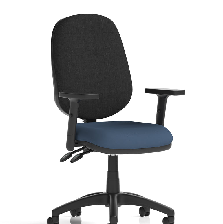 Eclipse Plus II Medium Back Task Operator Office Chair In Quest And Rivet Fabric
