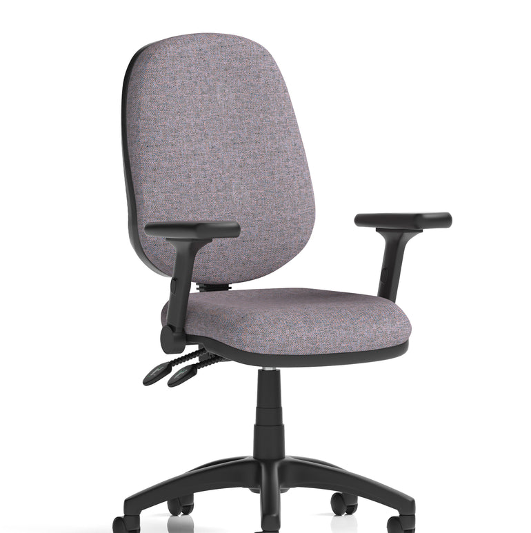Eclipse Plus II Medium Back Task Operator Office Chair In Quest And Rivet Fabric