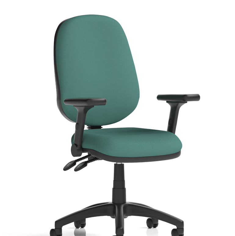 Eclipse Plus II Medium Back Task Operator Office Chair In Quest And Rivet Fabric
