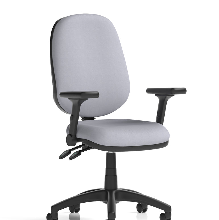 Eclipse Plus II Medium Back Task Operator Office Chair In Quest And Rivet Fabric