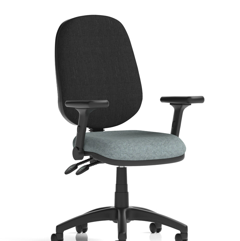 Eclipse Plus II Medium Back Task Operator Office Chair In Quest And Rivet Fabric