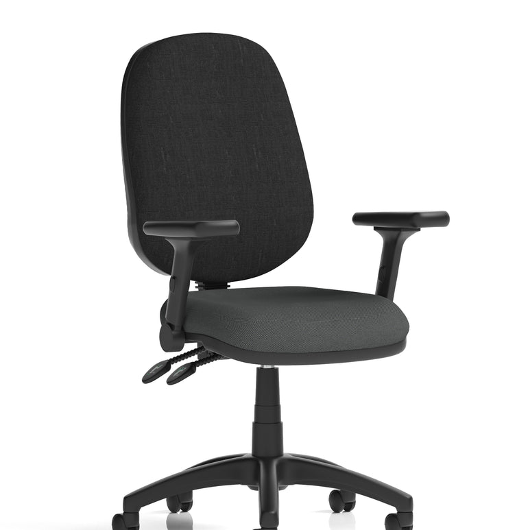 Eclipse Plus II Medium Back Task Operator Office Chair In Quest And Rivet Fabric