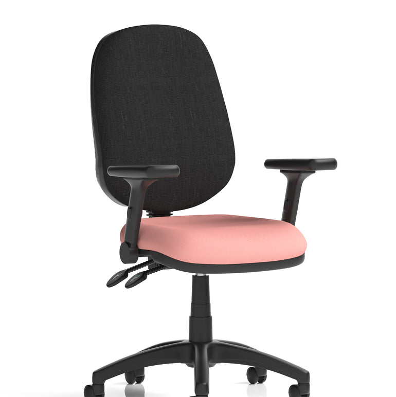 Eclipse Plus II Medium Back Task Operator Office Chair In Quest And Rivet Fabric