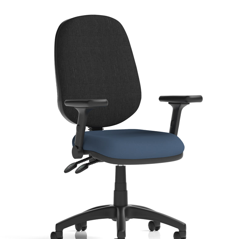 Eclipse Plus II Medium Back Task Operator Office Chair In Quest And Rivet Fabric