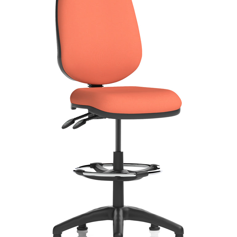 Eclipse Plus II Task Operator Office Chair with Hi Rise Draughtsman Kit In Quest And Rivet Fabric