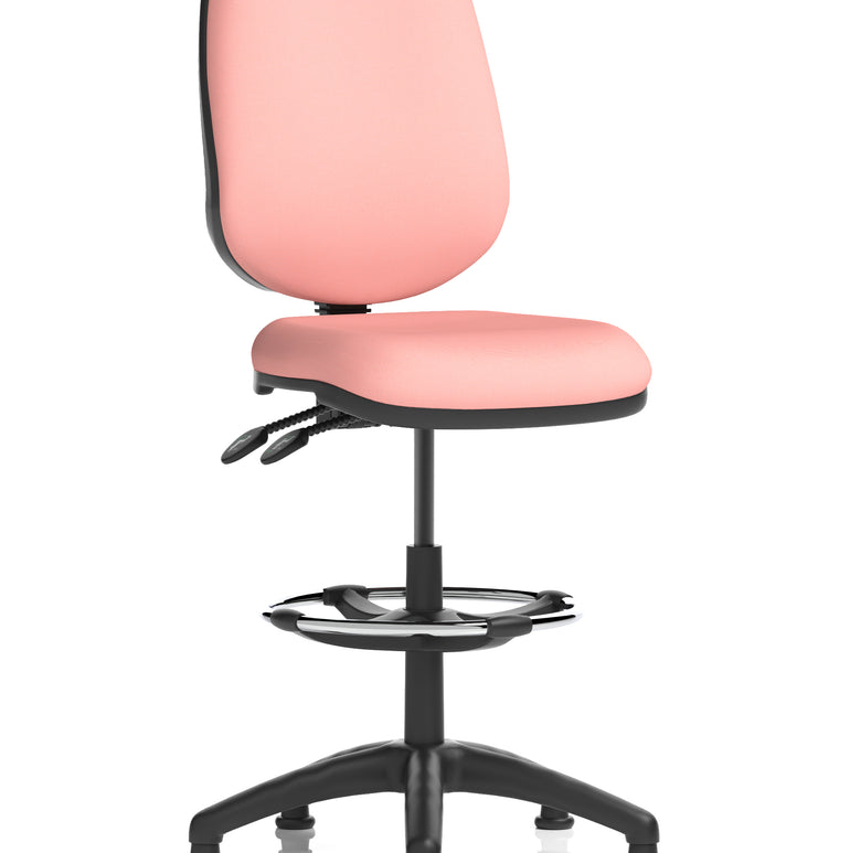 Eclipse Plus II Task Operator Office Chair with Hi Rise Draughtsman Kit In Quest And Rivet Fabric