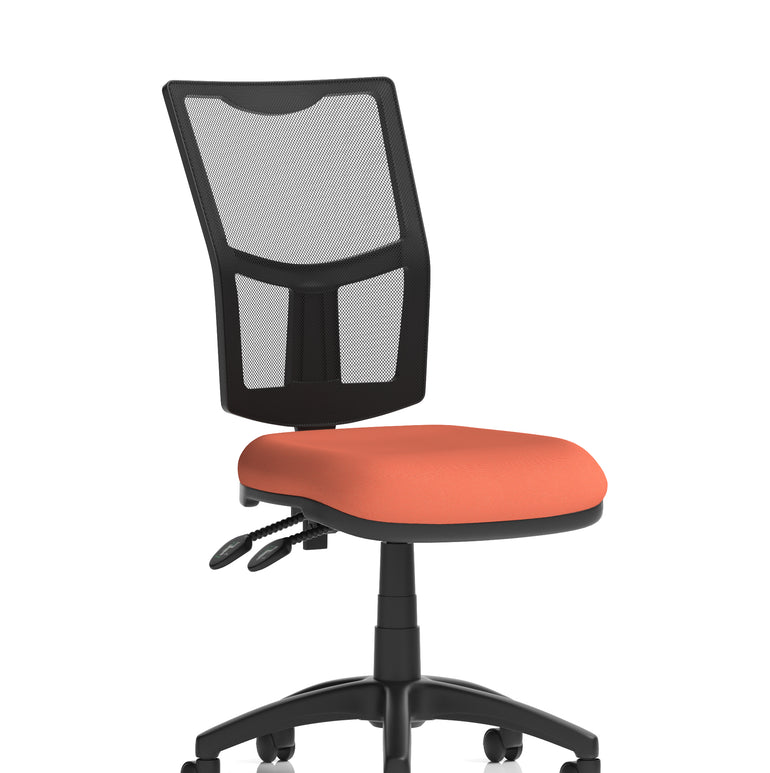 Eclipse Plus II Medium Mesh Back Task Operator Office Chair In Quest And Rivet Fabric