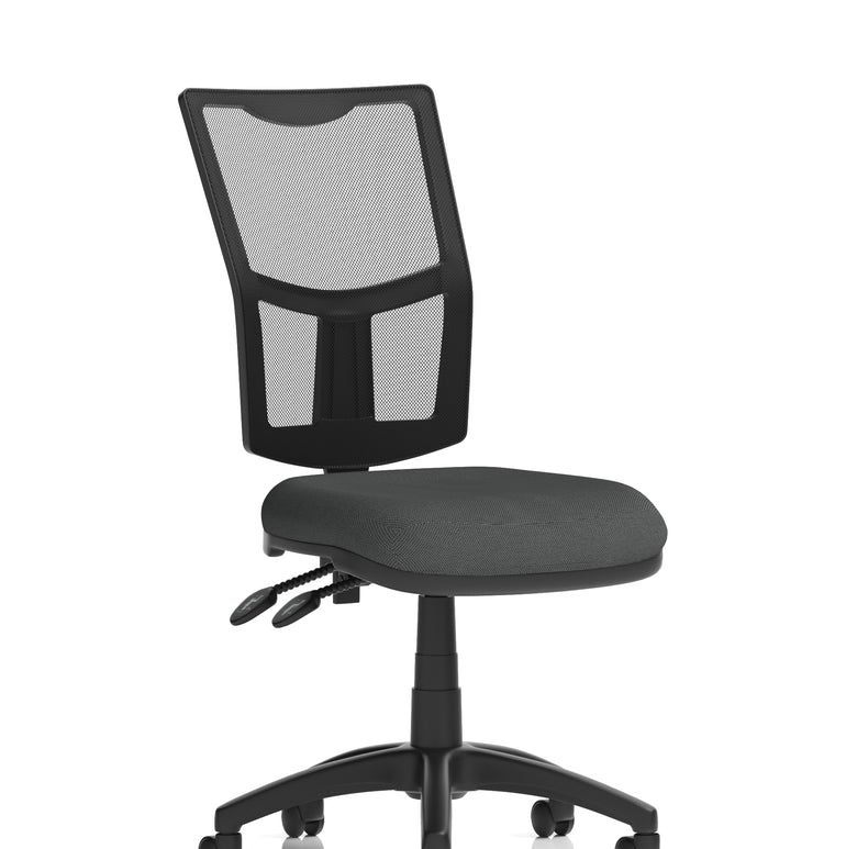 Eclipse Plus II Medium Mesh Back Task Operator Office Chair In Quest And Rivet Fabric