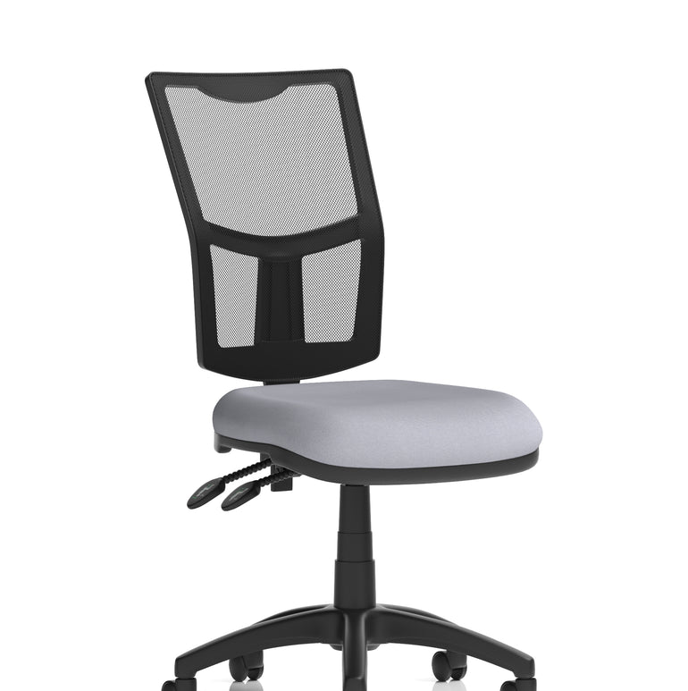 Eclipse Plus II Medium Mesh Back Task Operator Office Chair In Quest And Rivet Fabric