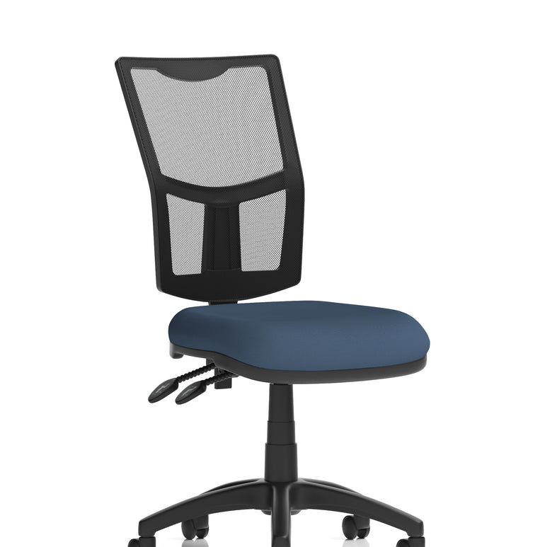 Eclipse Plus II Medium Mesh Back Task Operator Office Chair In Quest And Rivet Fabric