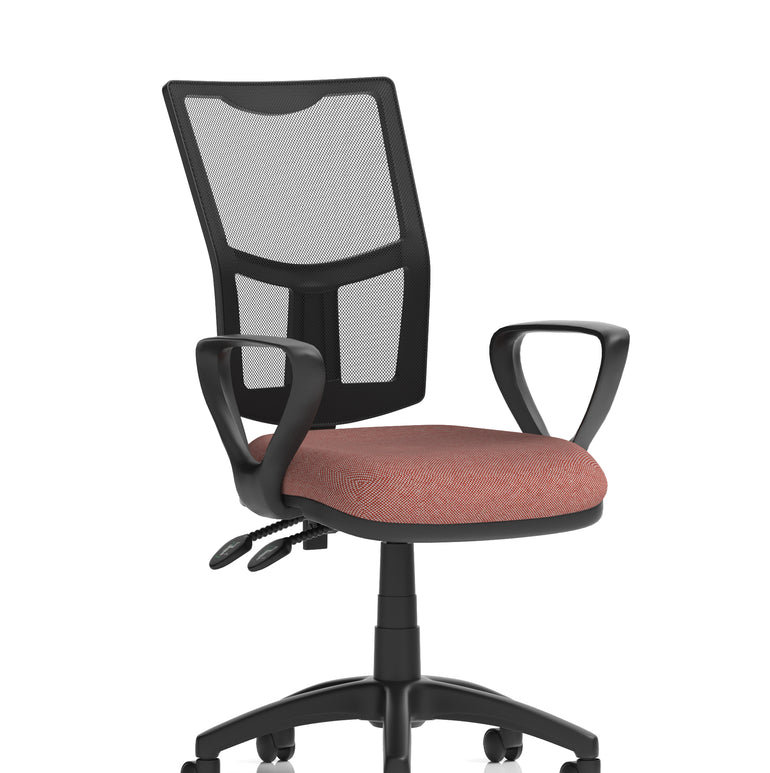 Eclipse Plus II Medium Mesh Back Task Operator Office Chair In Quest And Rivet Fabric