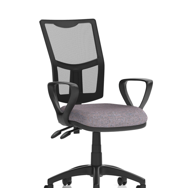Eclipse Plus II Medium Mesh Back Task Operator Office Chair In Quest And Rivet Fabric