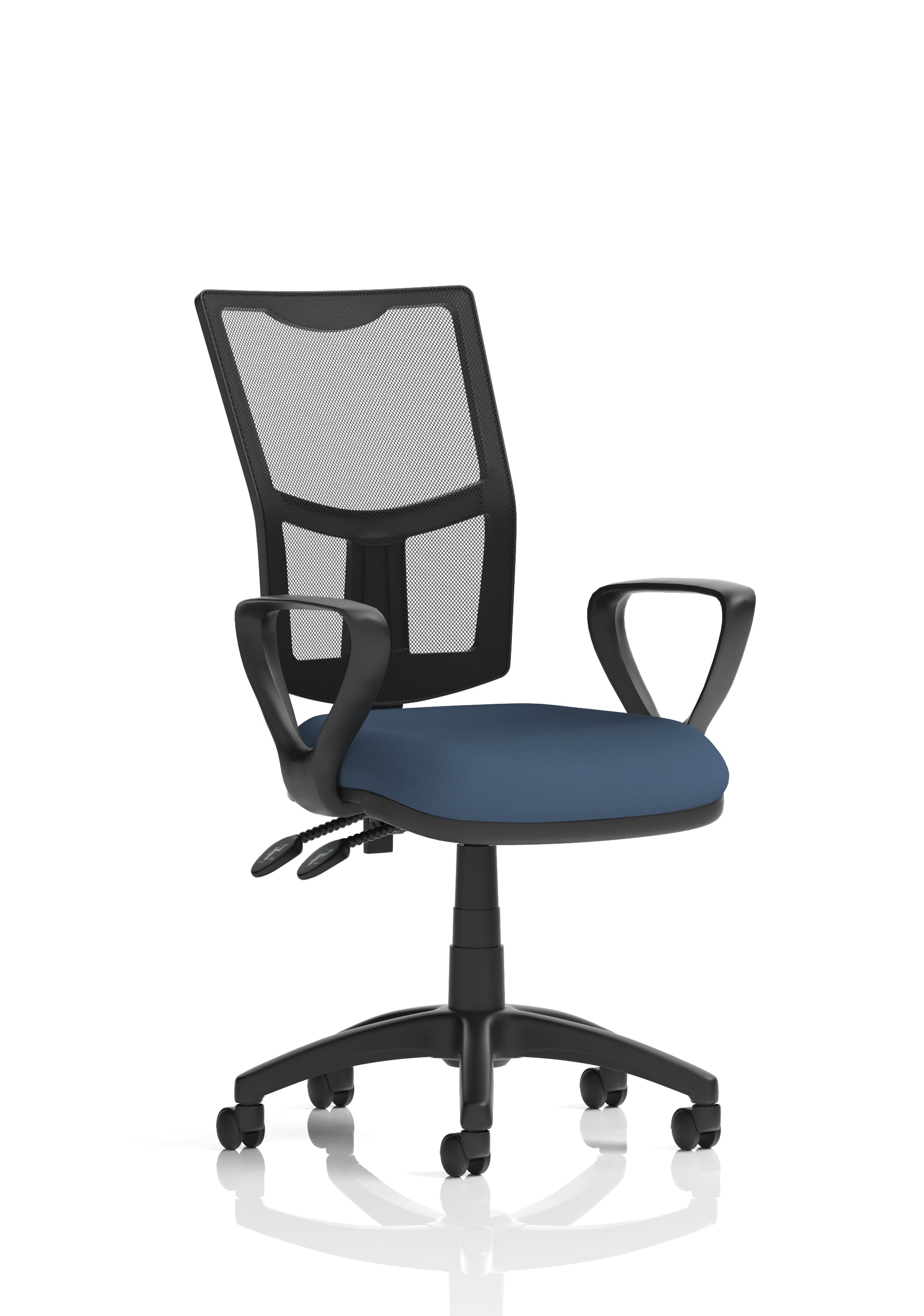 Eclipse Plus II Medium Mesh Back Task Operator Office Chair In Quest And Rivet Fabric