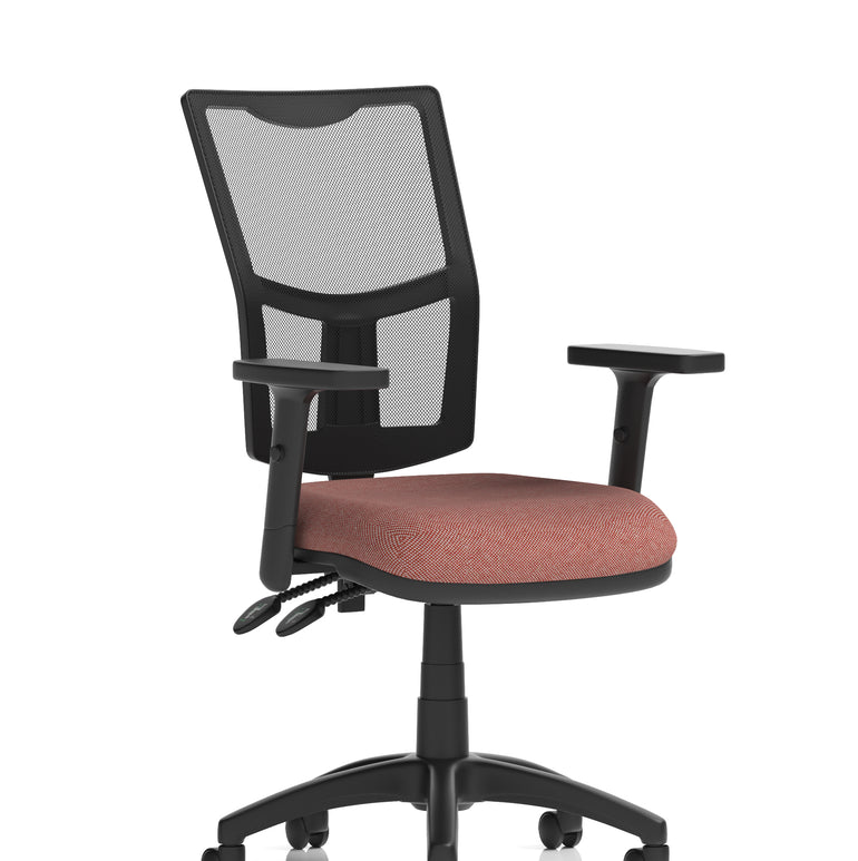 Eclipse Plus II Medium Mesh Back Task Operator Office Chair In Quest And Rivet Fabric