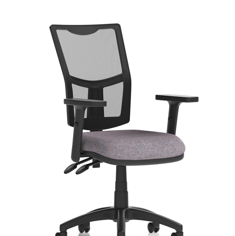 Eclipse Plus II Medium Mesh Back Task Operator Office Chair In Quest And Rivet Fabric