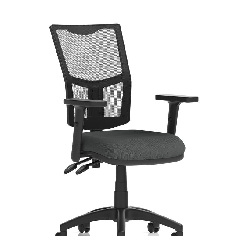Eclipse Plus II Medium Mesh Back Task Operator Office Chair In Quest And Rivet Fabric