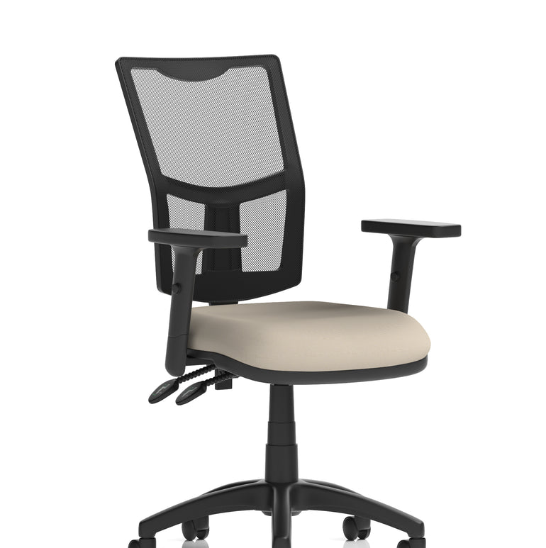 Eclipse Plus II Medium Mesh Back Task Operator Office Chair In Quest And Rivet Fabric