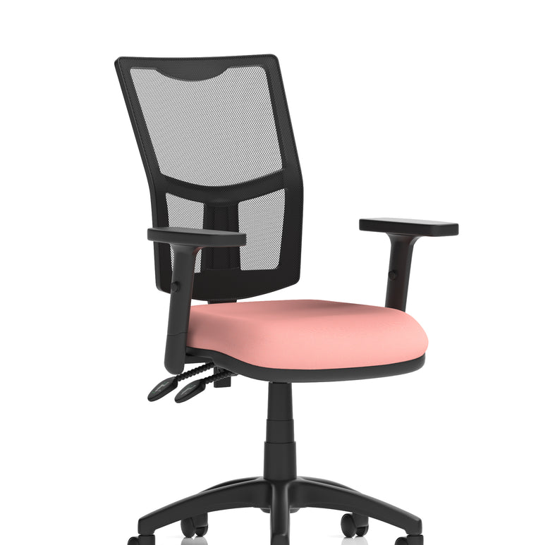 Eclipse Plus II Medium Mesh Back Task Operator Office Chair In Quest And Rivet Fabric
