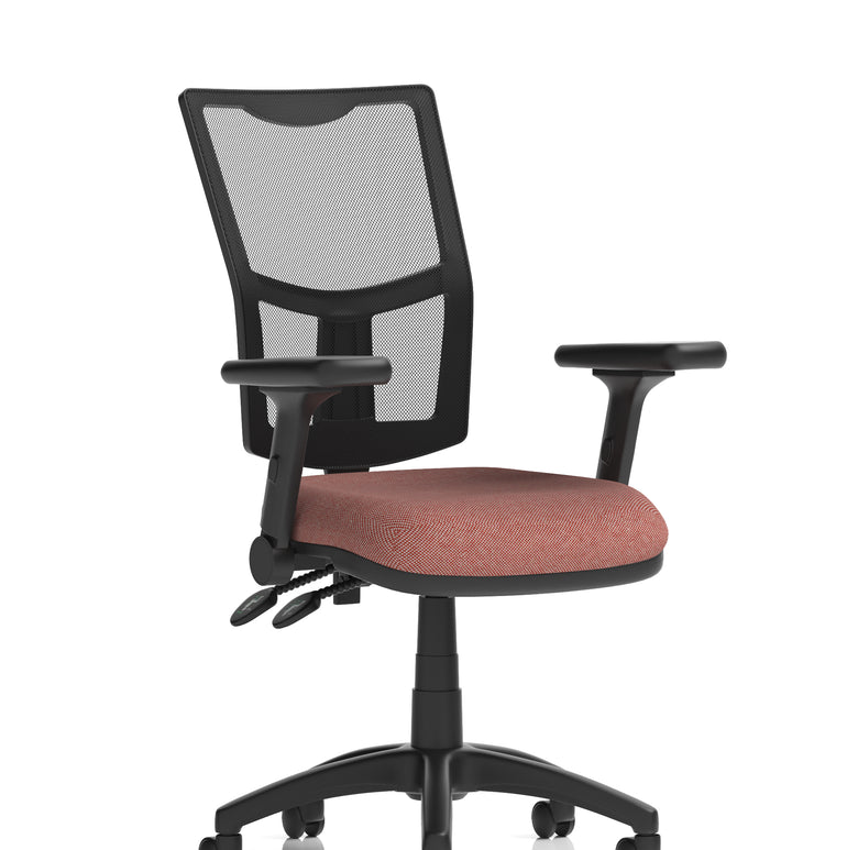 Eclipse Plus II Medium Mesh Back Task Operator Office Chair In Quest And Rivet Fabric