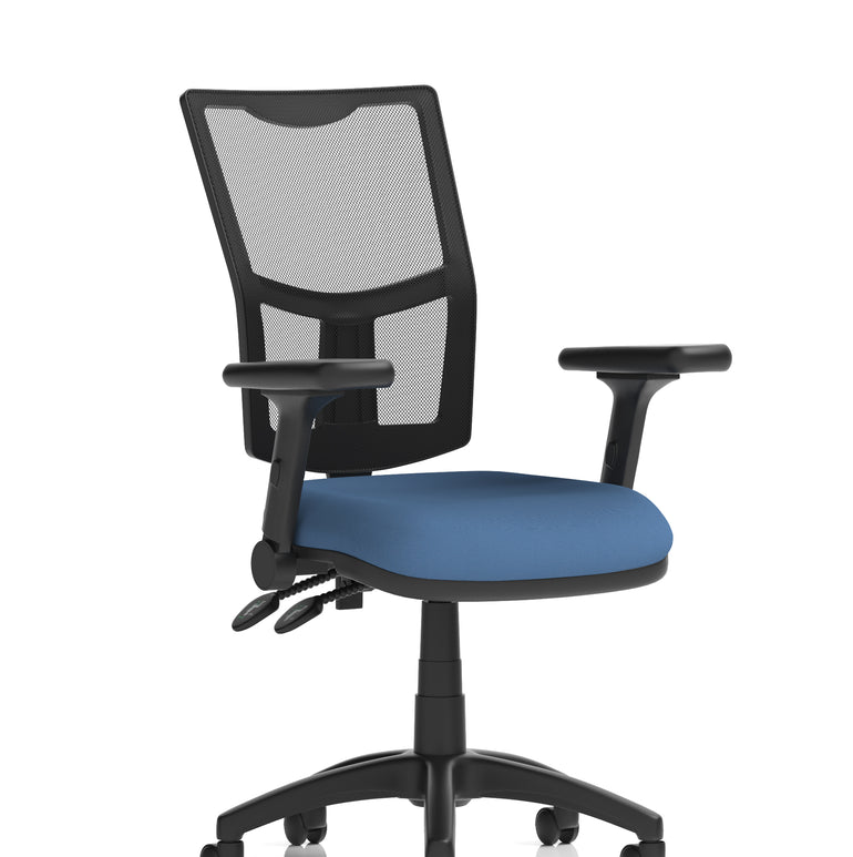 Eclipse Plus II Medium Mesh Back Task Operator Office Chair In Quest And Rivet Fabric