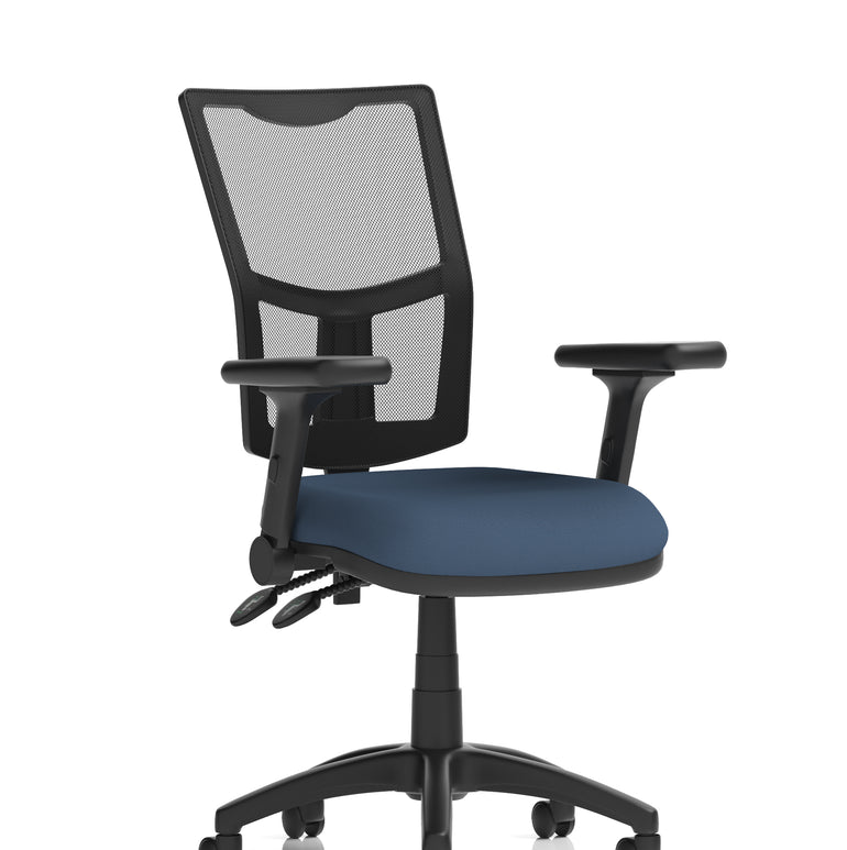 Eclipse Plus II Medium Mesh Back Task Operator Office Chair In Quest And Rivet Fabric