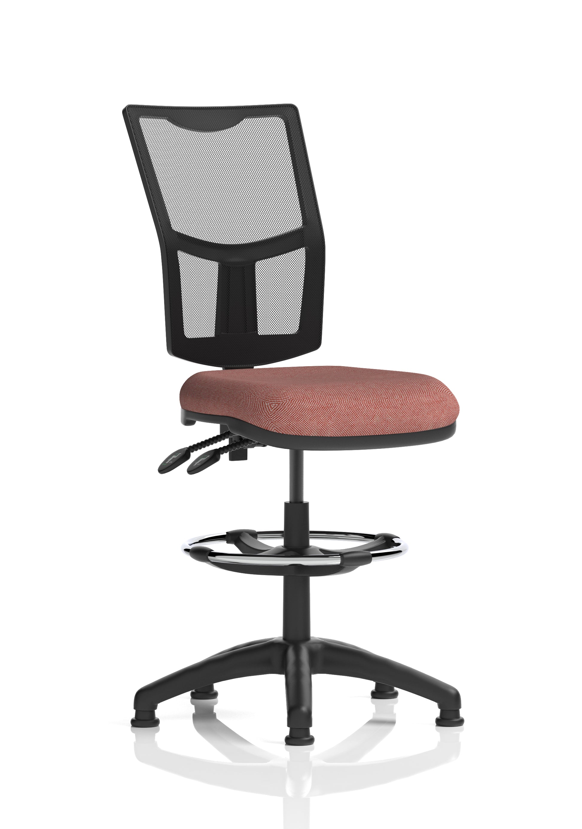 Eclipse Plus II Medium Mesh Back Task Operator Office Chair In Quest And Rivet Fabric