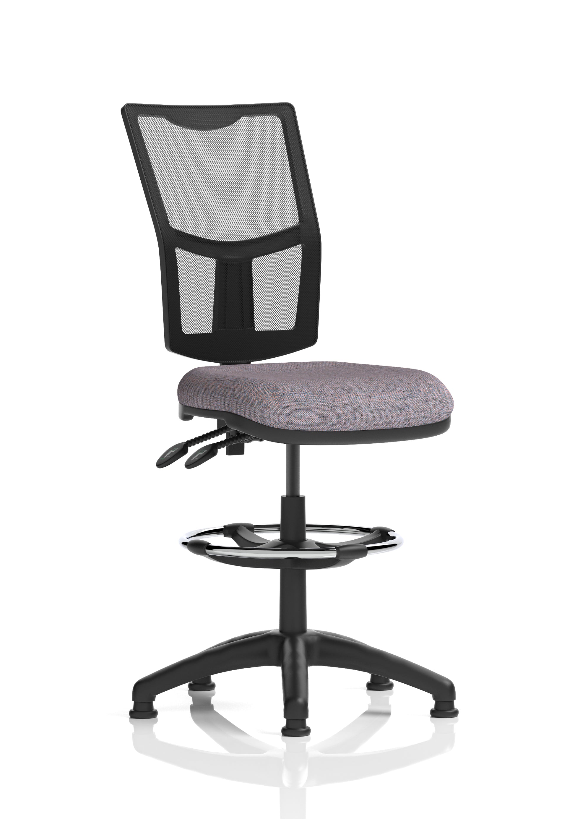 Eclipse Plus II Medium Mesh Back Task Operator Office Chair In Quest And Rivet Fabric