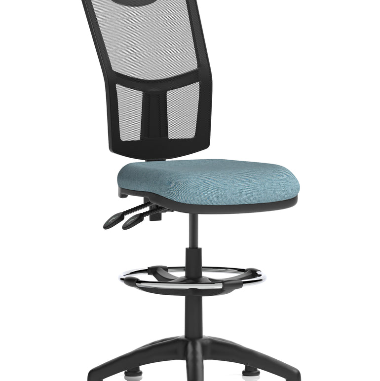 Eclipse Plus II Medium Mesh Back Task Operator Office Chair In Quest And Rivet Fabric