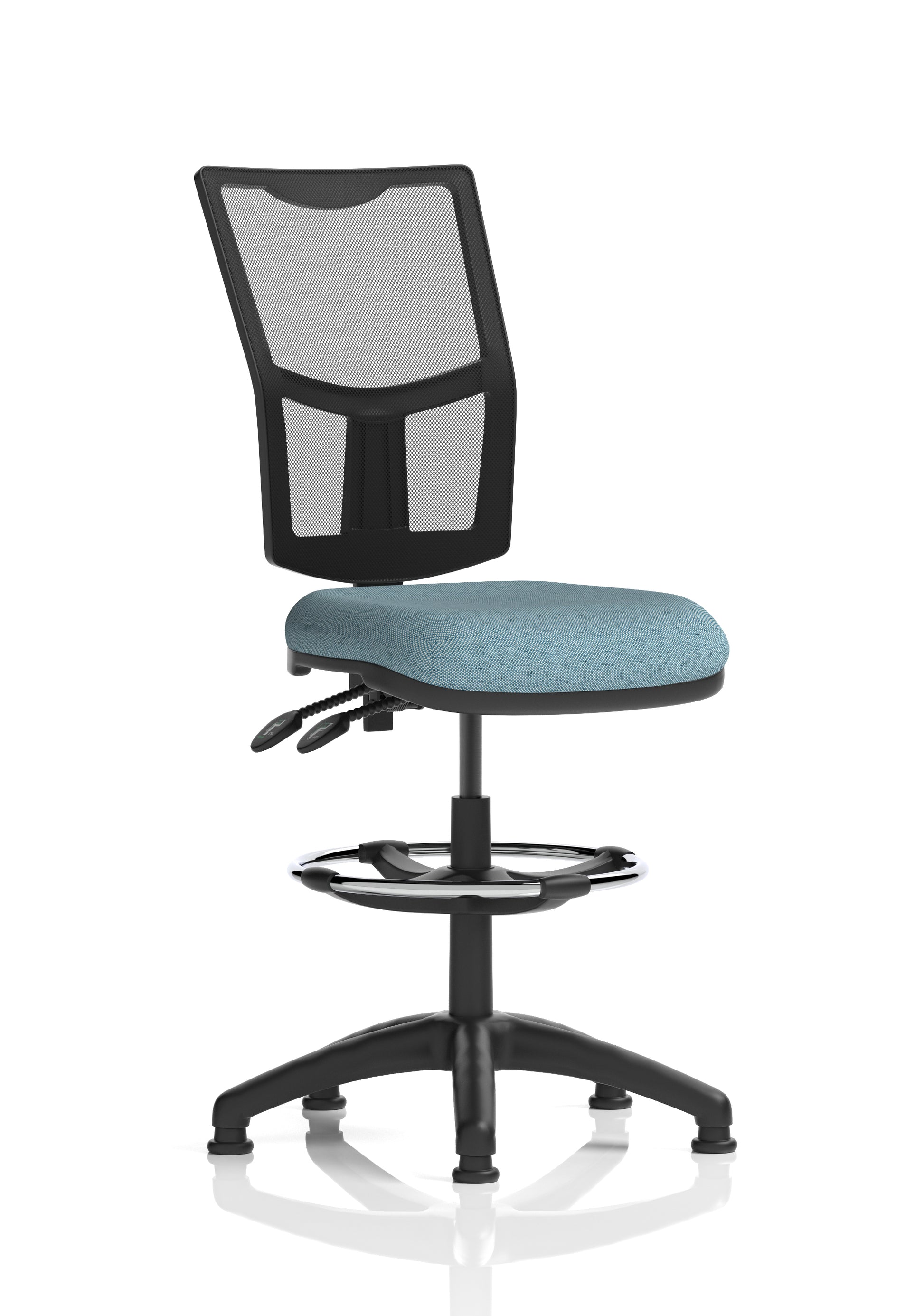Eclipse Plus II Medium Mesh Back Task Operator Office Chair In Quest And Rivet Fabric