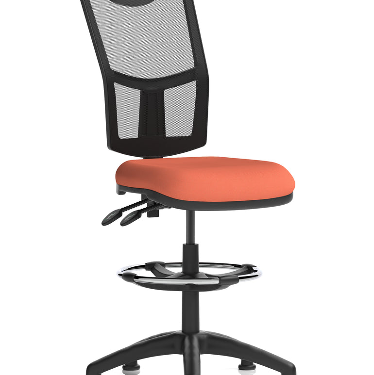 Eclipse Plus II Medium Mesh Back Task Operator Office Chair In Quest And Rivet Fabric