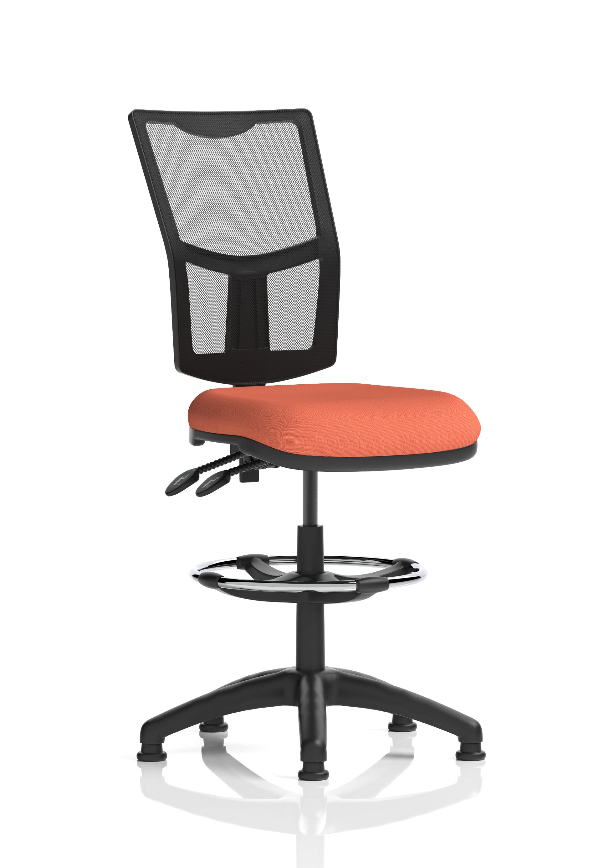 Eclipse Plus II Medium Mesh Back Task Operator Office Chair In Quest And Rivet Fabric