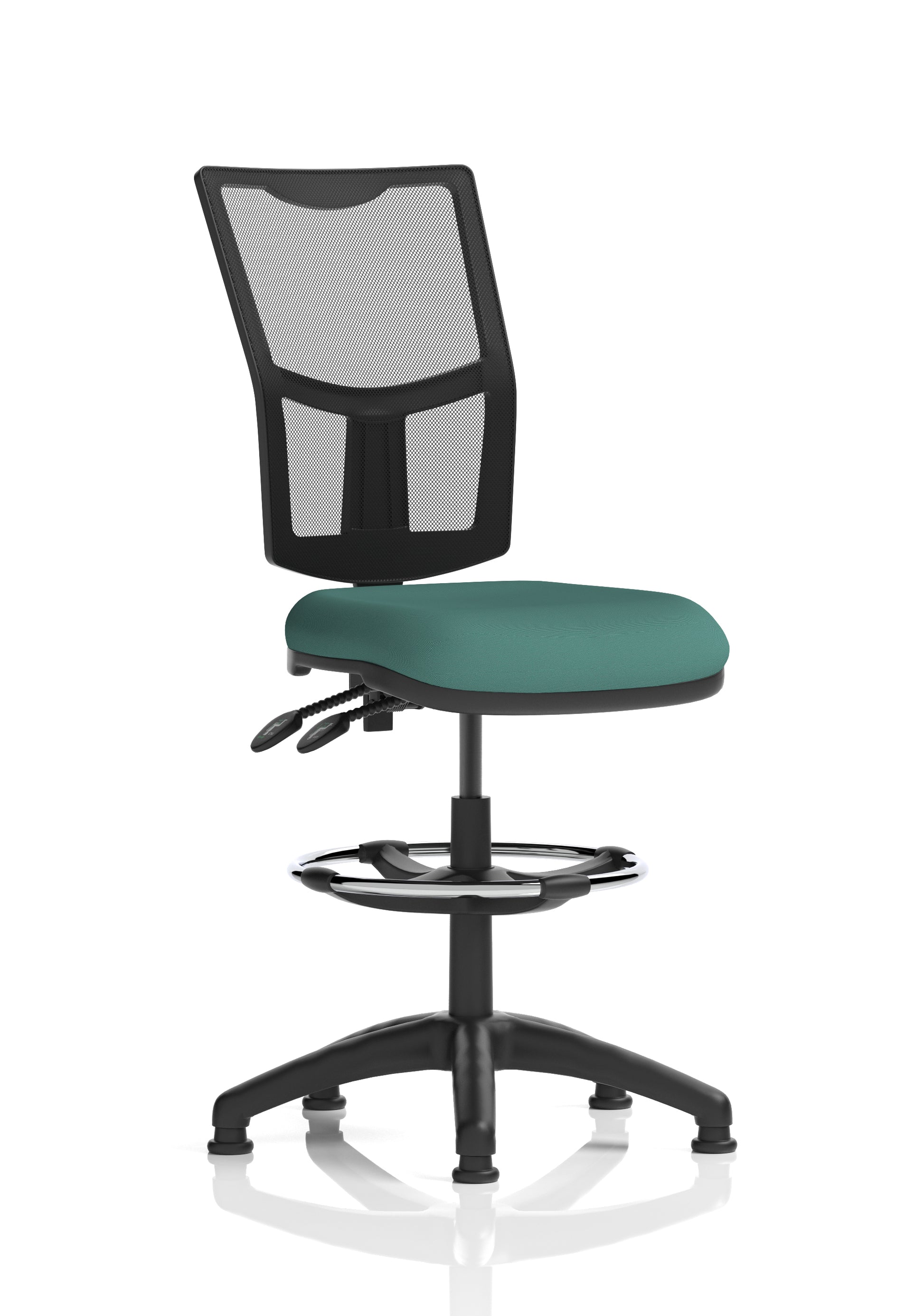 Eclipse Plus II Medium Mesh Back Task Operator Office Chair In Quest And Rivet Fabric