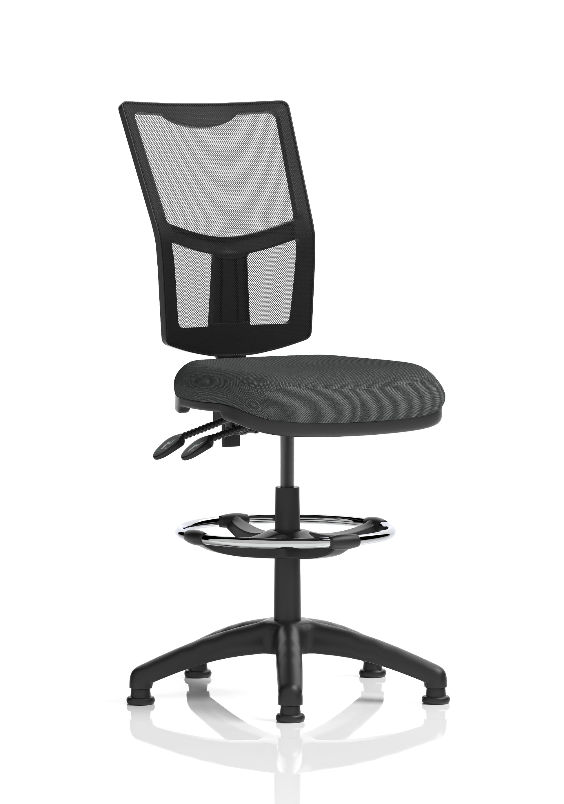 Eclipse Plus II Medium Mesh Back Task Operator Office Chair In Quest And Rivet Fabric