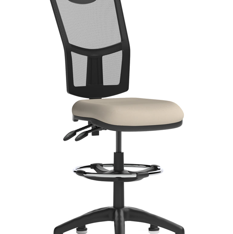 Eclipse Plus II Medium Mesh Back Task Operator Office Chair In Quest And Rivet Fabric