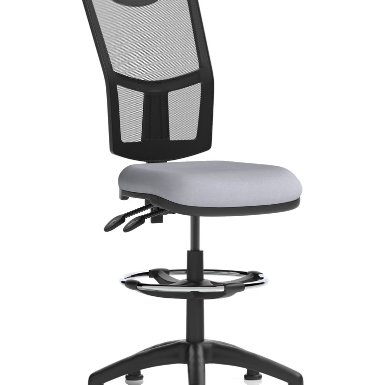 Eclipse Plus II Medium Mesh Back Task Operator Office Chair In Quest And Rivet Fabric
