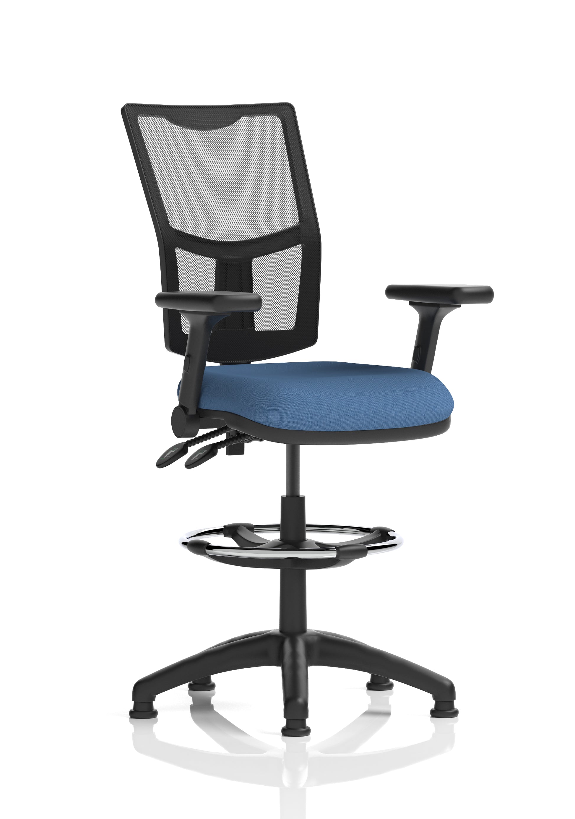 Eclipse Plus II Medium Mesh Back Task Operator Office Chair In Quest And Rivet Fabric