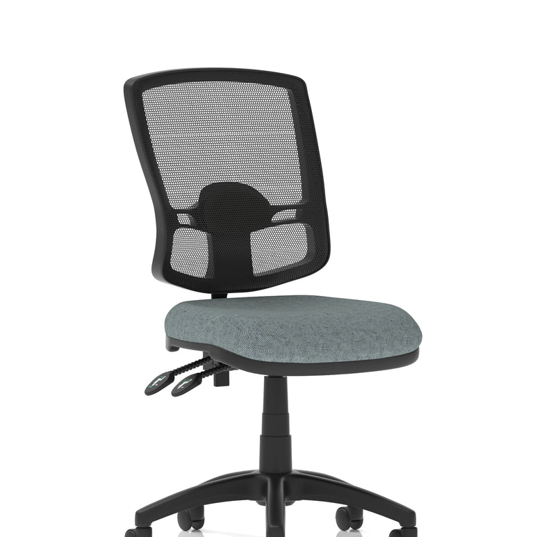 Eclipse Plus II Deluxe Mesh Back Task Operator Office Chair In Quest And Rivet Fabric