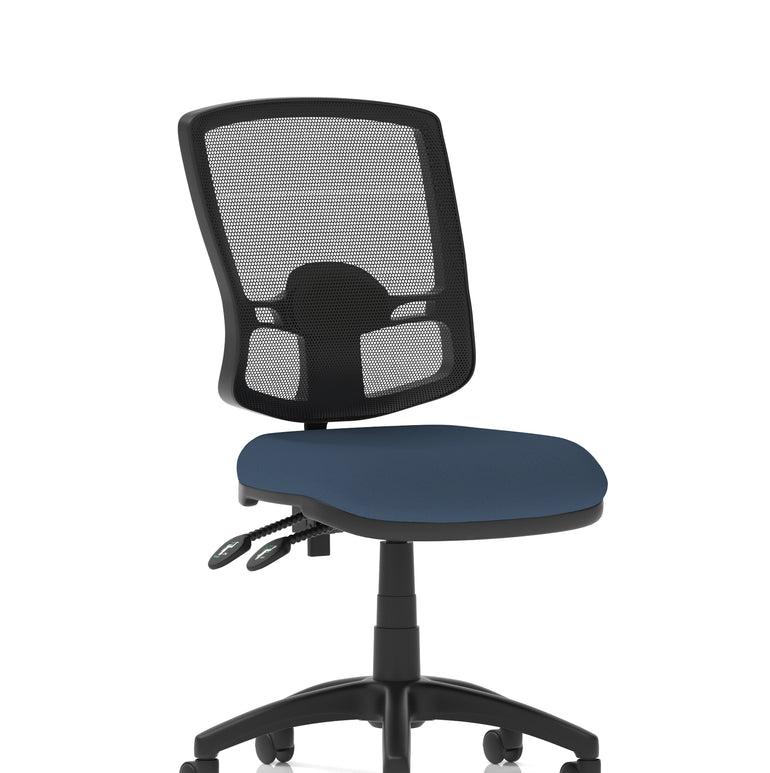 Eclipse Plus II Deluxe Mesh Back Task Operator Office Chair In Quest And Rivet Fabric