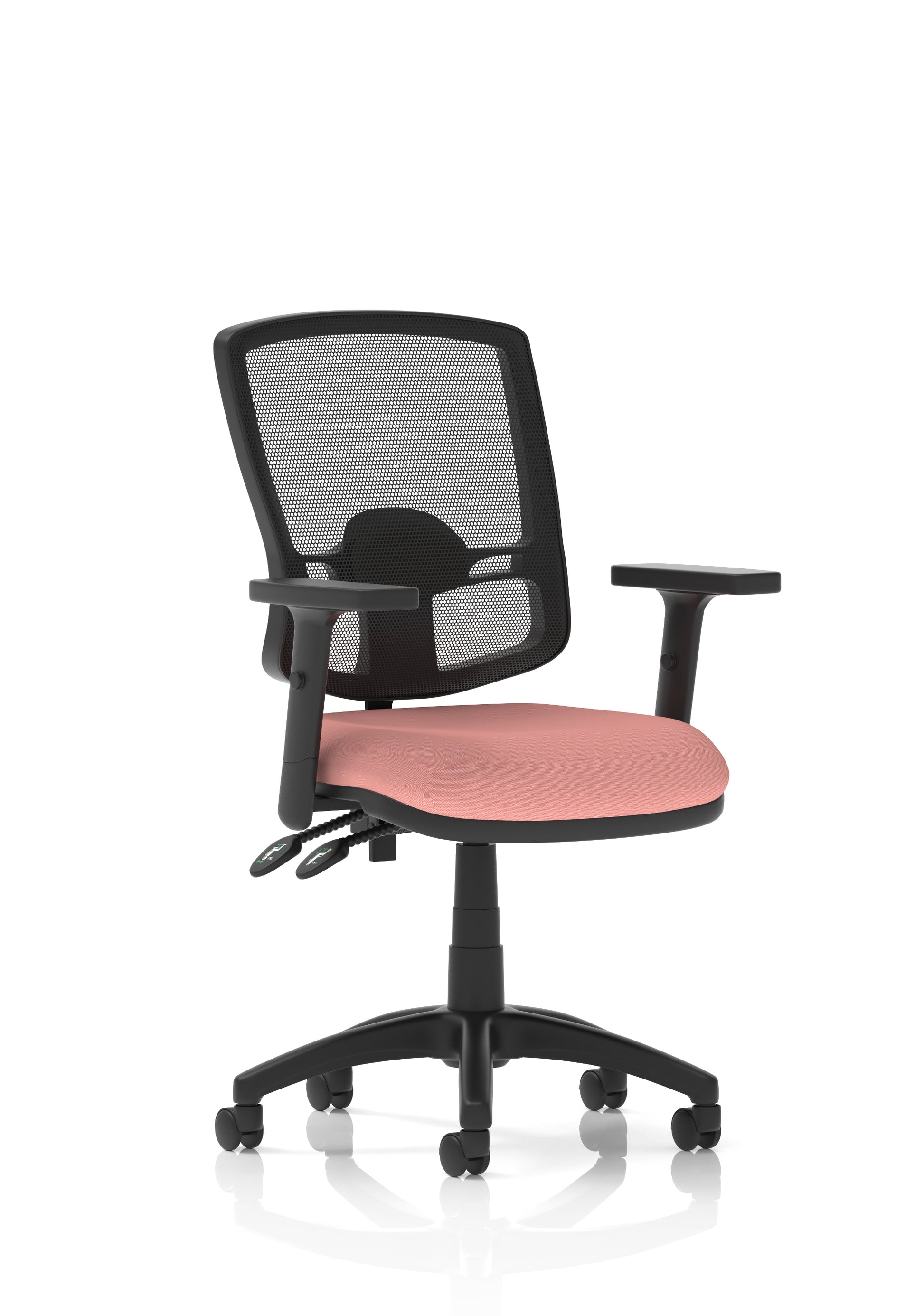 Eclipse Plus II Deluxe Mesh Back Task Operator Office Chair In Quest And Rivet Fabric