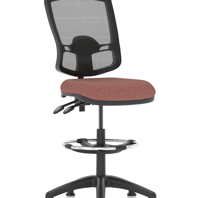 Eclipse Plus II Deluxe Mesh Back Task Operator Office Chair In Quest And Rivet Fabric