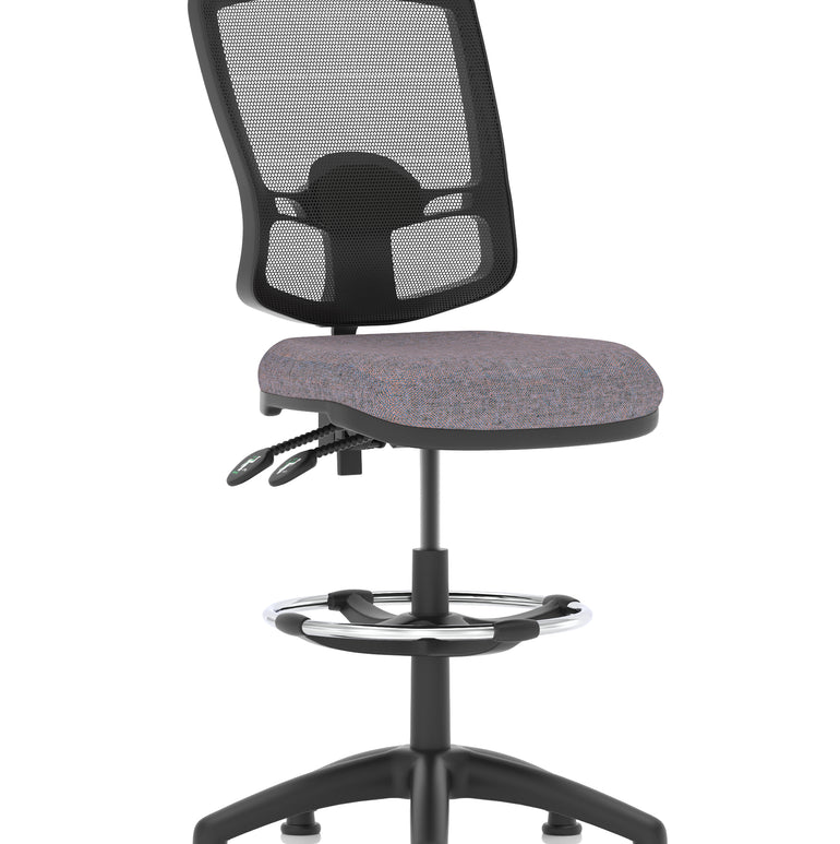 Eclipse Plus II Deluxe Mesh Back Task Operator Office Chair In Quest And Rivet Fabric