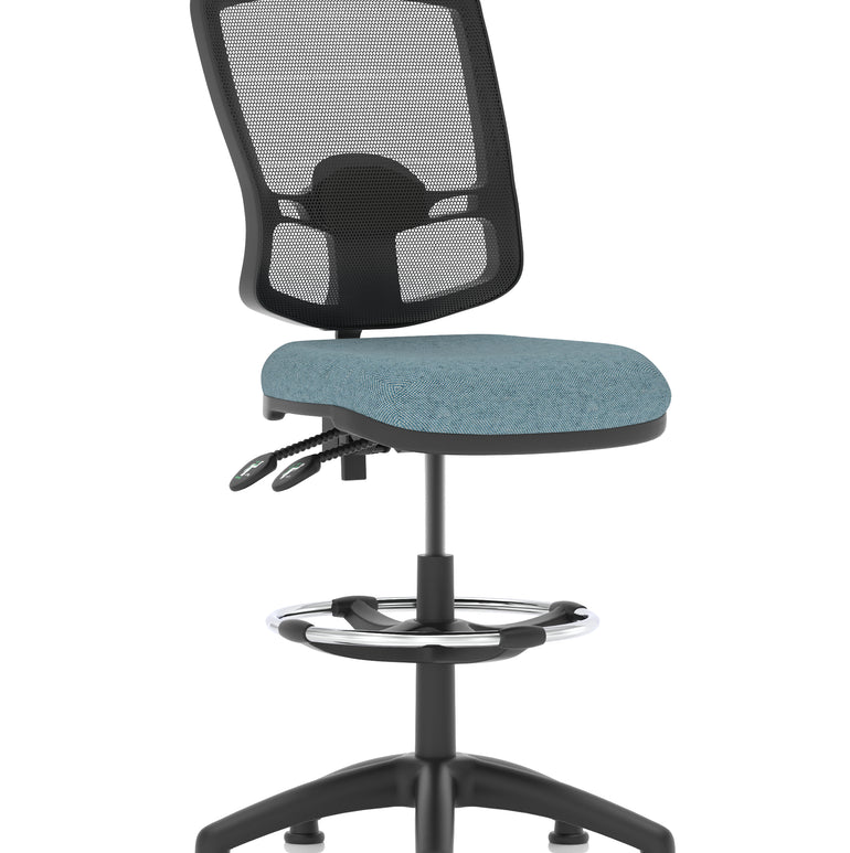 Eclipse Plus II Deluxe Mesh Back Task Operator Office Chair In Quest And Rivet Fabric