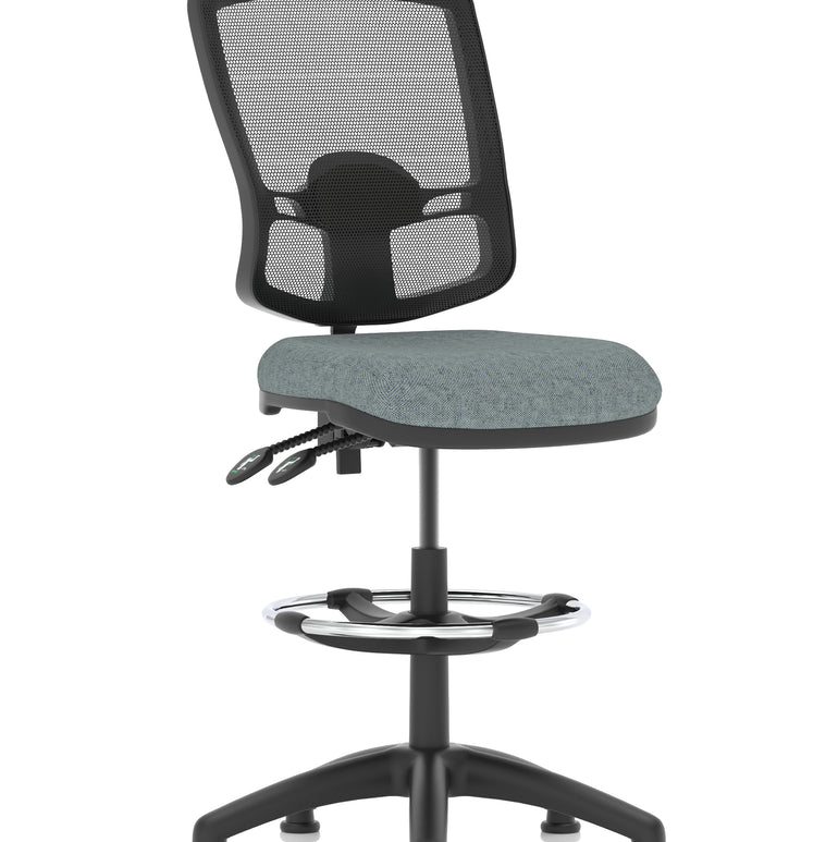 Eclipse Plus II Deluxe Mesh Back Task Operator Office Chair In Quest And Rivet Fabric