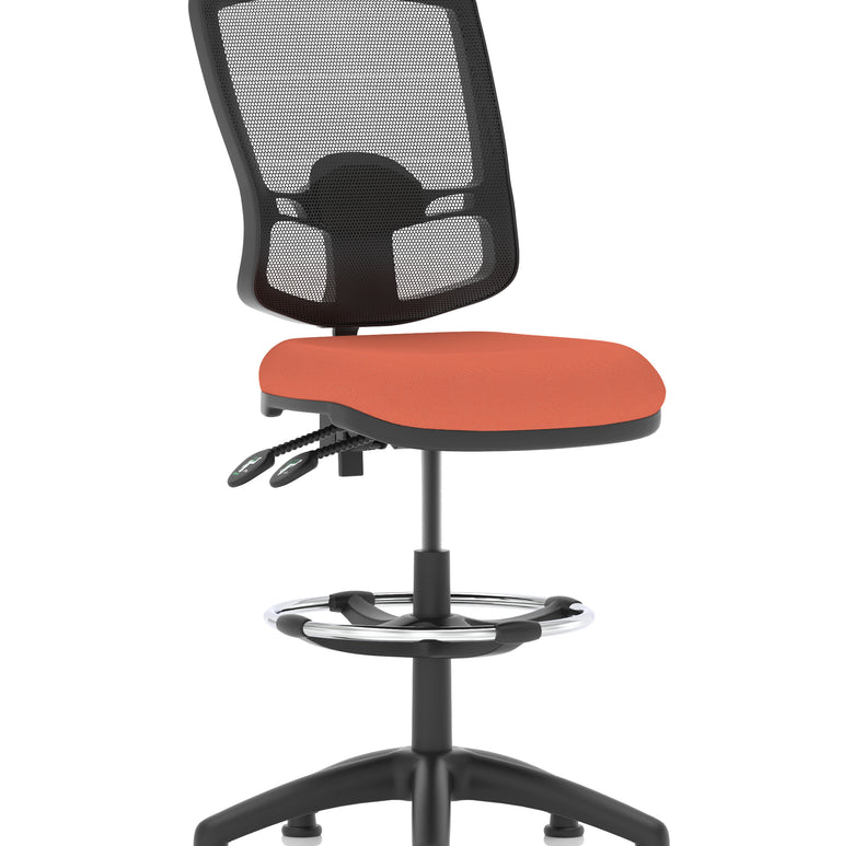 Eclipse Plus II Deluxe Mesh Back Task Operator Office Chair In Quest And Rivet Fabric