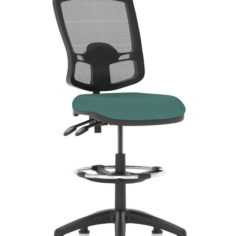 Eclipse Plus II Deluxe Mesh Back Task Operator Office Chair In Quest And Rivet Fabric