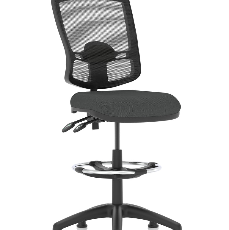 Eclipse Plus II Deluxe Mesh Back Task Operator Office Chair In Quest And Rivet Fabric