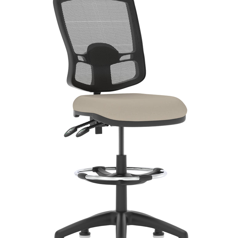 Eclipse Plus II Deluxe Mesh Back Task Operator Office Chair In Quest And Rivet Fabric