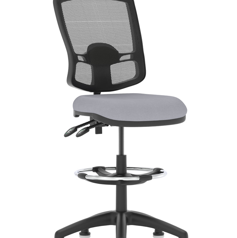 Eclipse Plus II Deluxe Mesh Back Task Operator Office Chair In Quest And Rivet Fabric