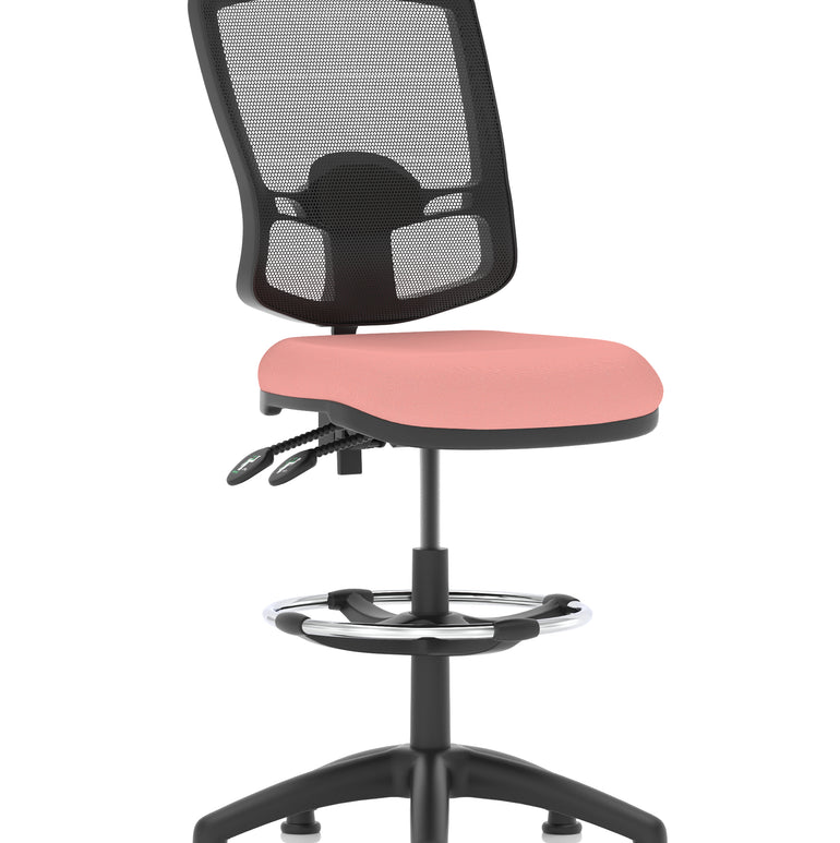 Eclipse Plus II Deluxe Mesh Back Task Operator Office Chair In Quest And Rivet Fabric