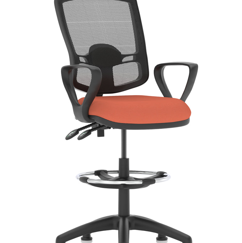 Eclipse Plus II Deluxe Mesh Back Task Operator Office Chair In Quest And Rivet Fabric